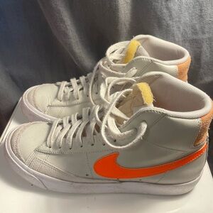 Neon Orange Nike Blazers